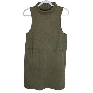 Vintage Free People Boho Jumper Sweater Dress Cowl Neck Pockets